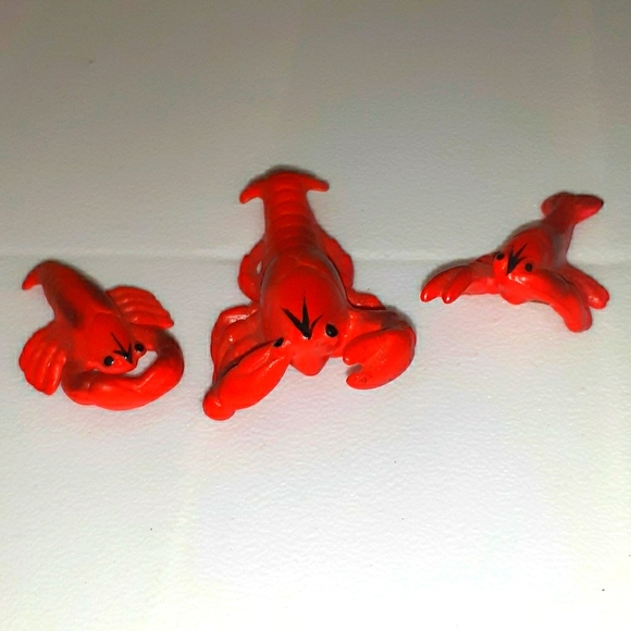 Vintage Set Of 3 Lobster Bone China